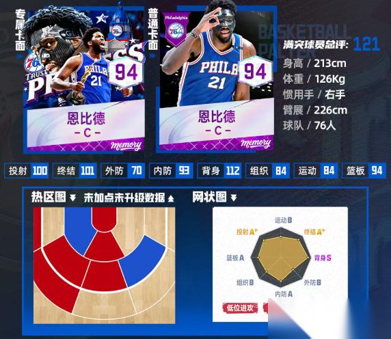 美职篮巅峰对决回忆恩比德强度怎么样