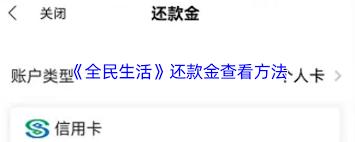 全民生活如何查看还款金