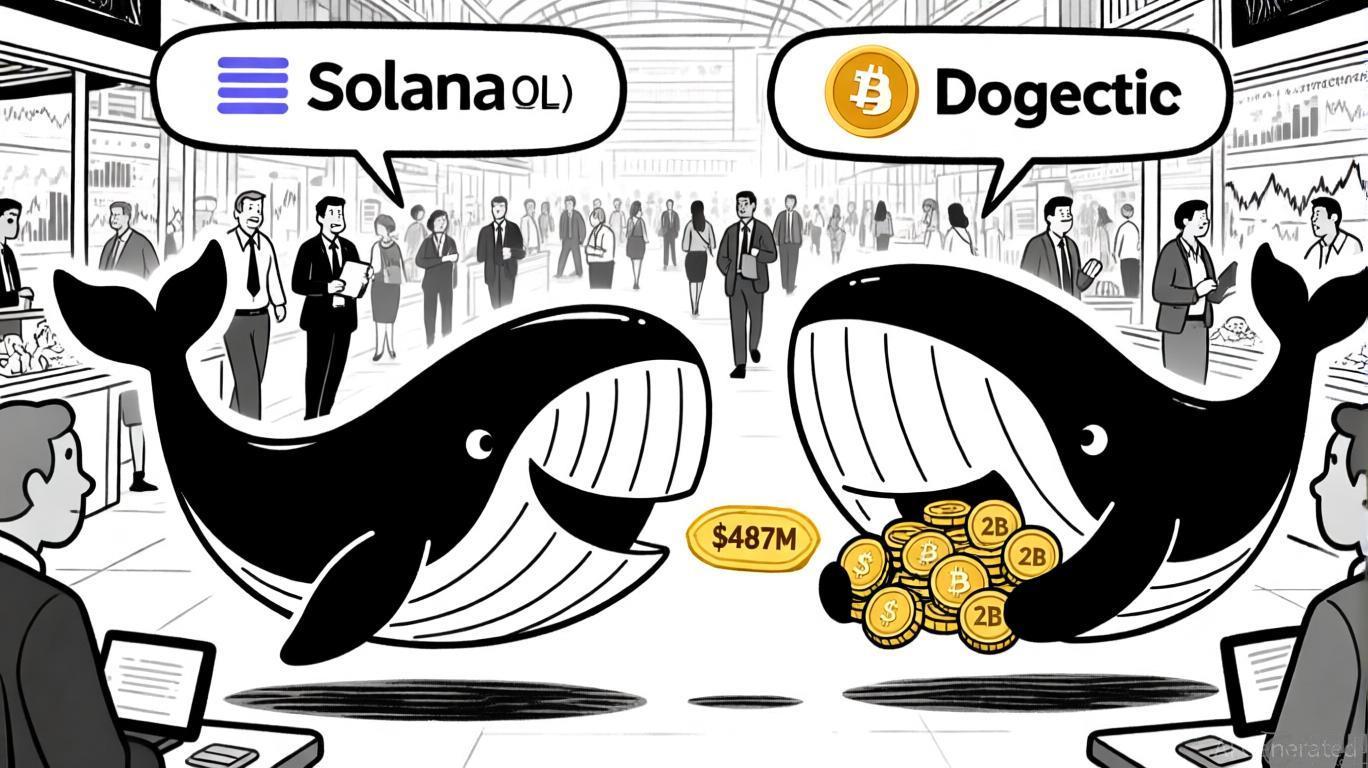 市场崩盘后，鲸鱼在山寨币中囤积：从战略角度审视 Solana 和 Dogecoin