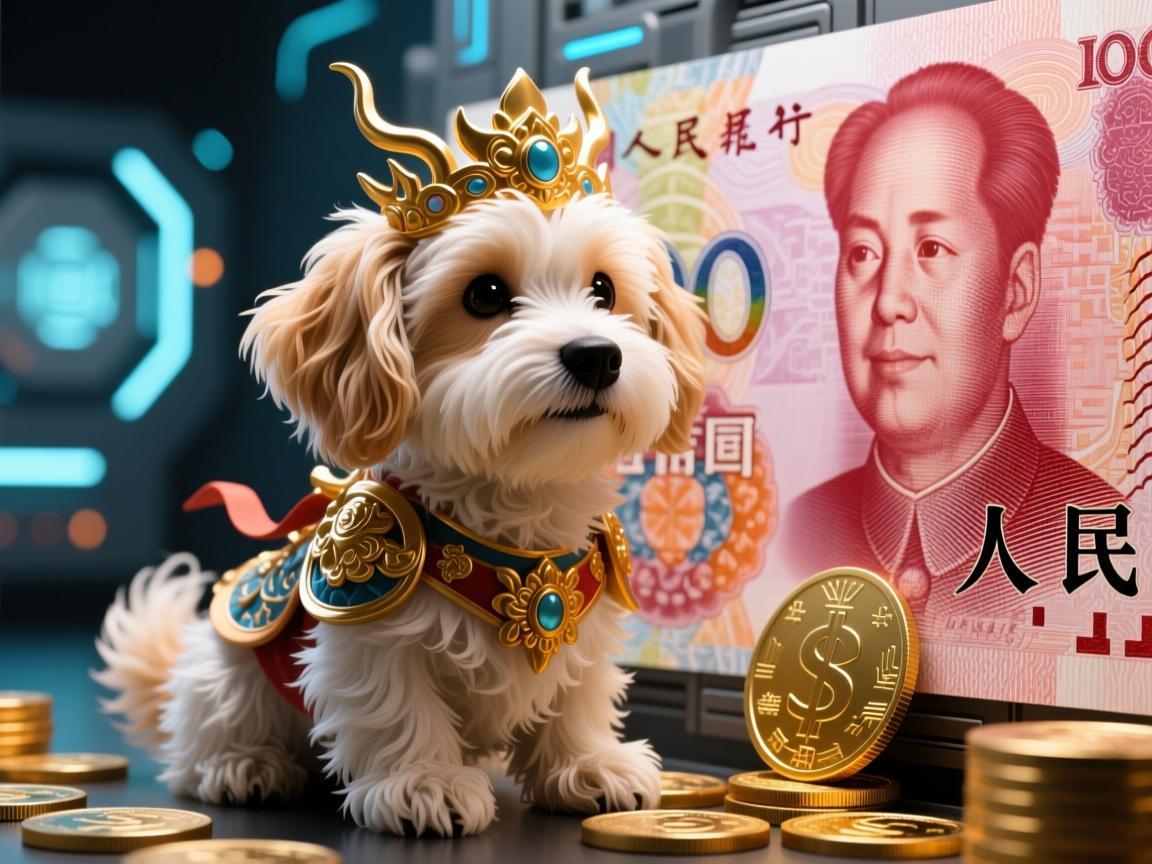 毛茸茸的守护神，当狗狗遇上人民币壁纸
