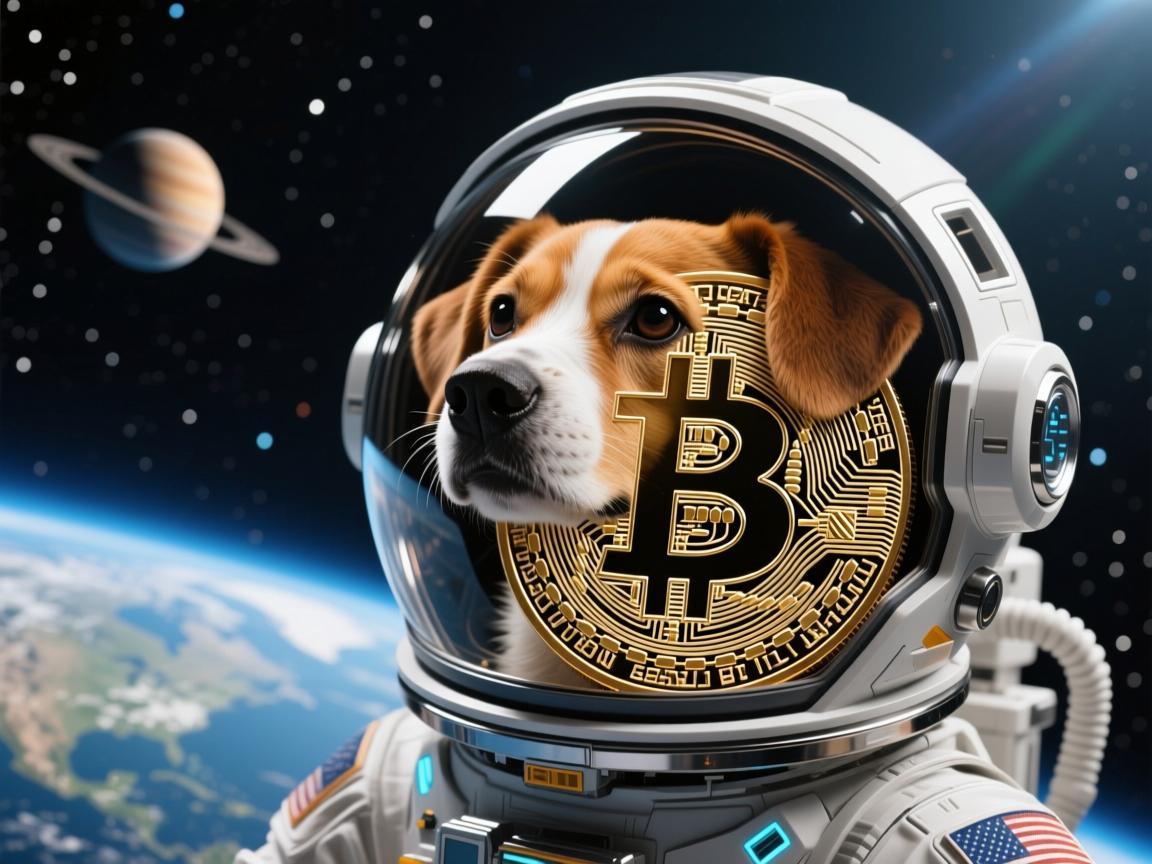狗狗币上太空的图片，加密货币的宇宙级营销狂想