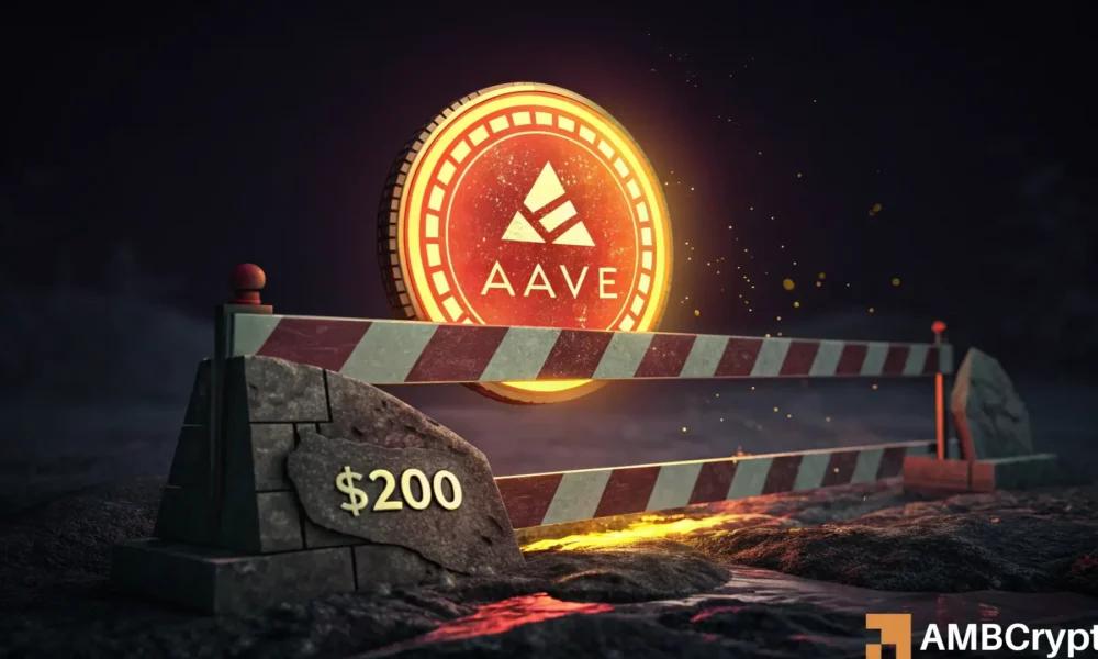 AAVE跌至200美元：反弹前请密切关注这两个支撑位。