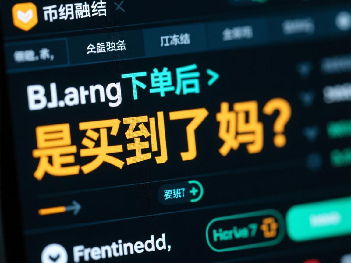 币安下单后显示冻结，是买到了吗