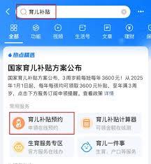 如何申请支付宝育儿补贴