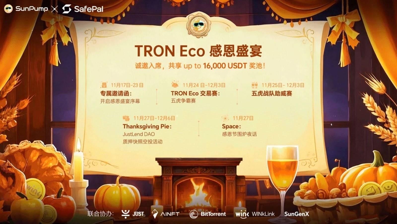 多重豪礼强势来袭，波场 TRON 生态感恩节盛宴开启