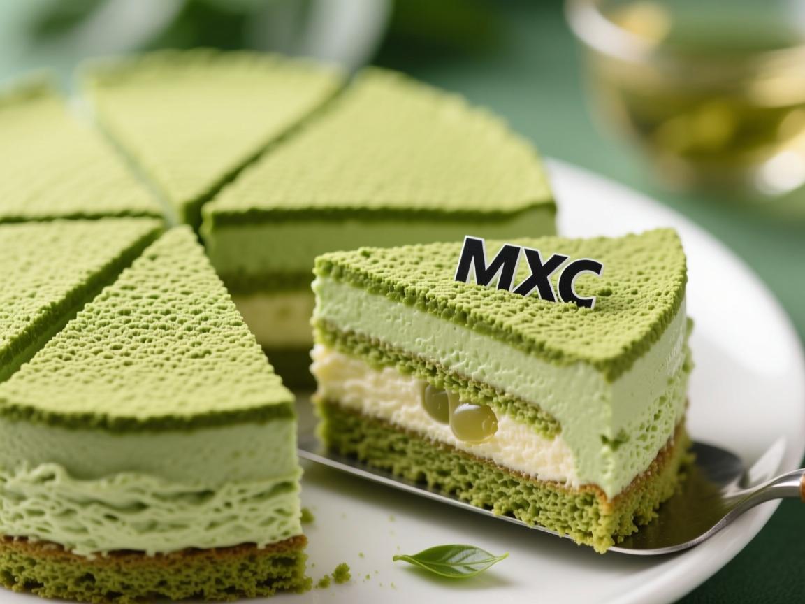 MXC抹茶蛋糕切块做法，清新茶香与绵软甜品的完美邂逅