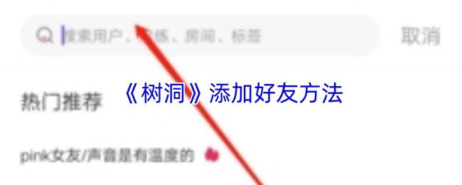树洞 添加好友方法