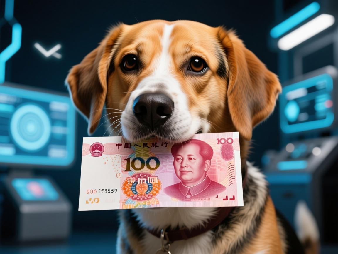 梦见狗狗叼过一张人民币