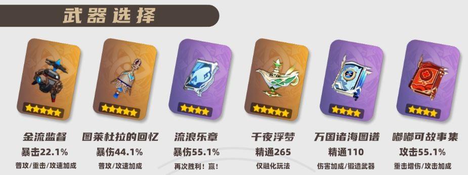 原神2026莱欧斯利武器选择推荐