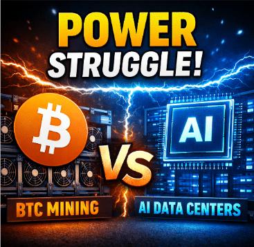 人工智能数据中心正在竞相压低比特币矿机的电价。