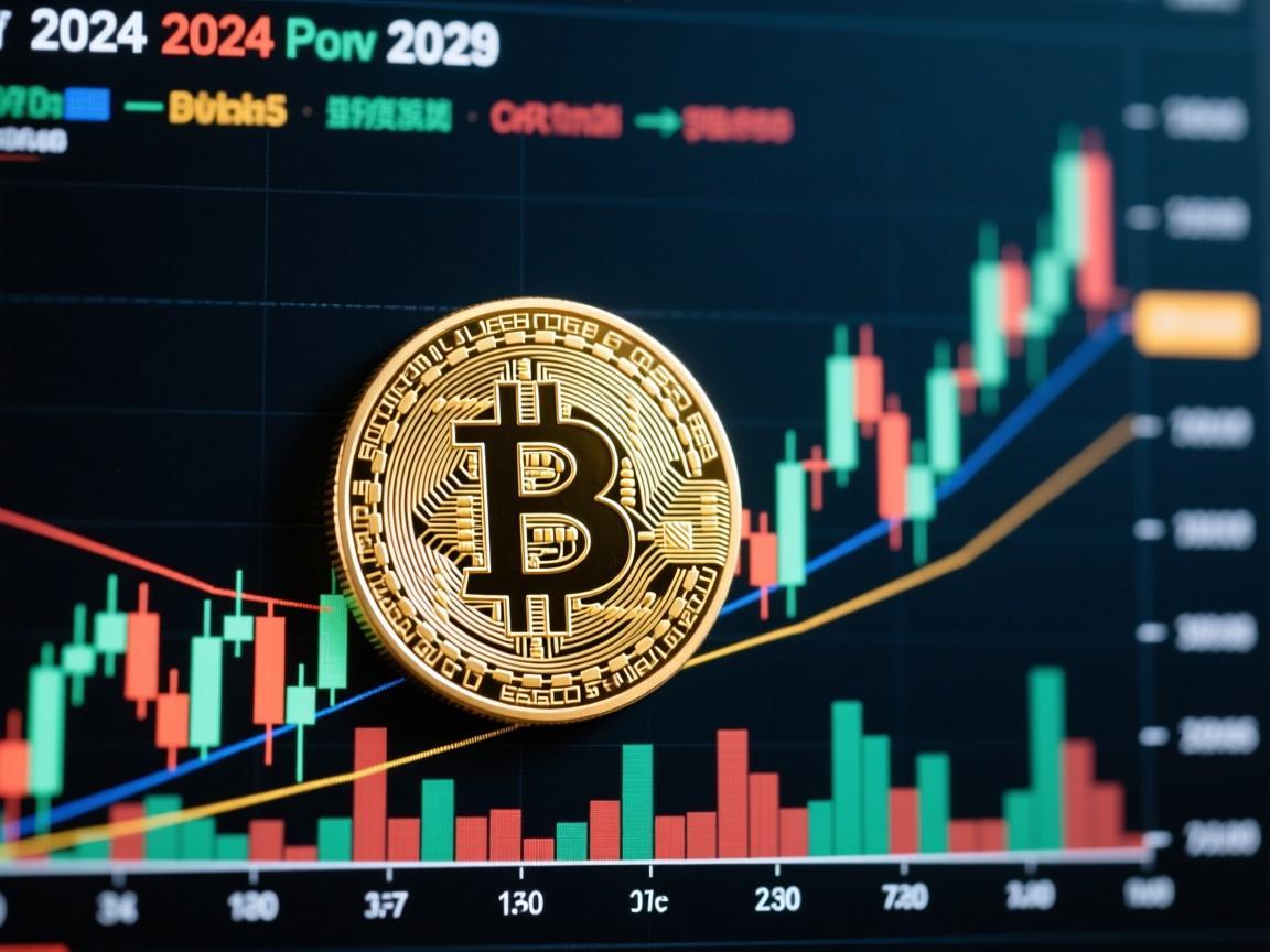 比特币2024年价格K线图，从减半预期到市场博弈的年度轨迹