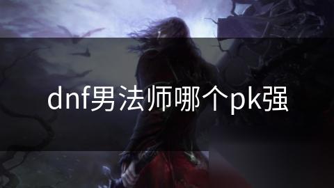 dnf男法师哪个pk强