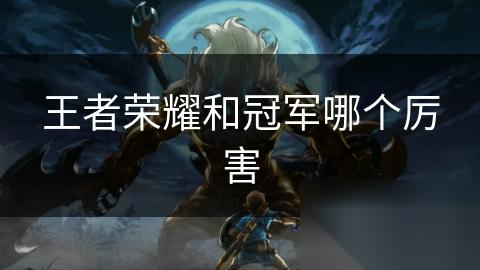 王者荣耀和冠军哪个厉害