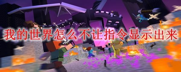 我的世界怎么不让指令显示出来