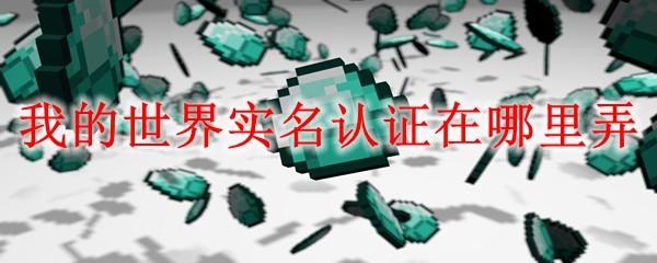 我的世界实名认证在哪里弄