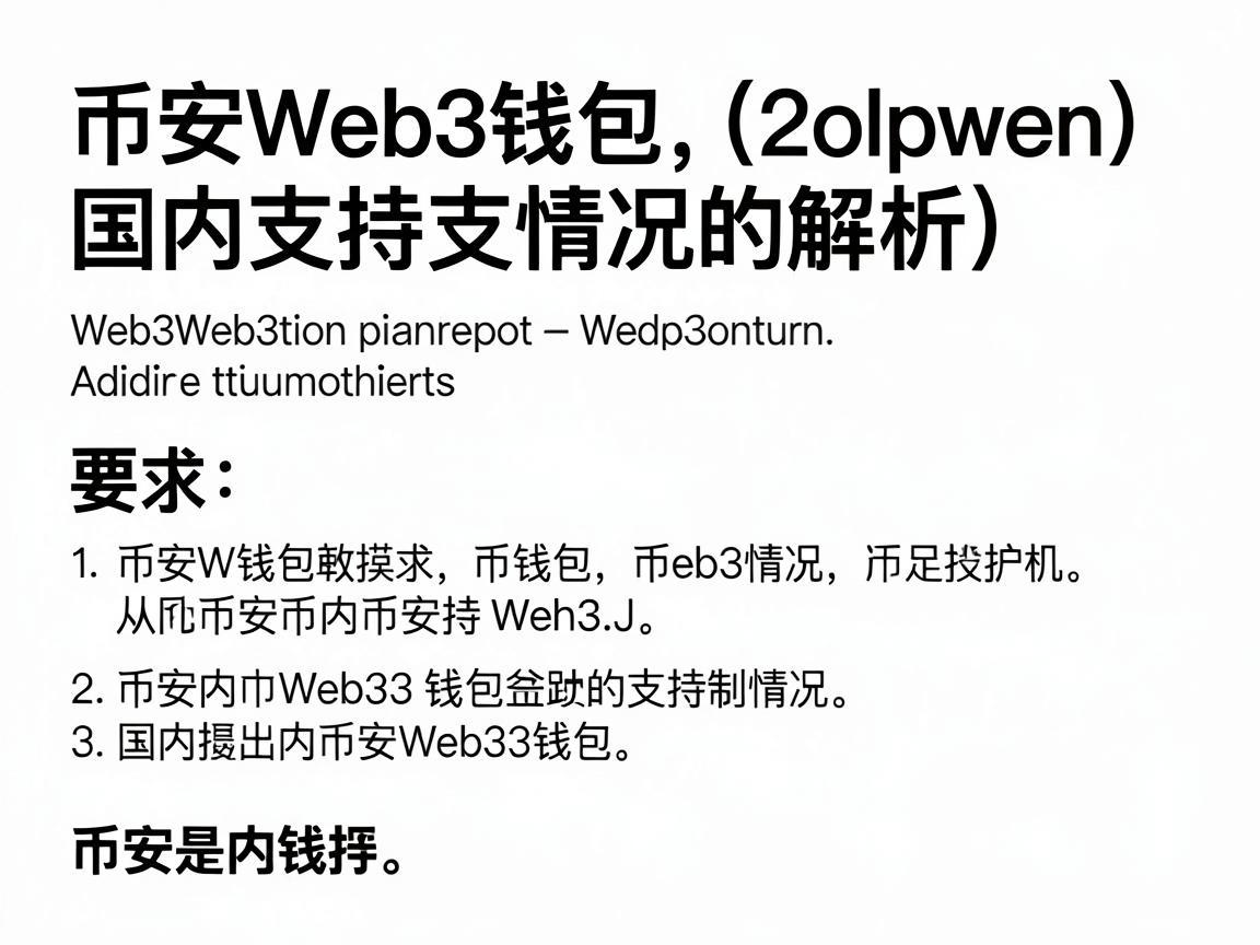币安Web3钱包，国内支持情况解析