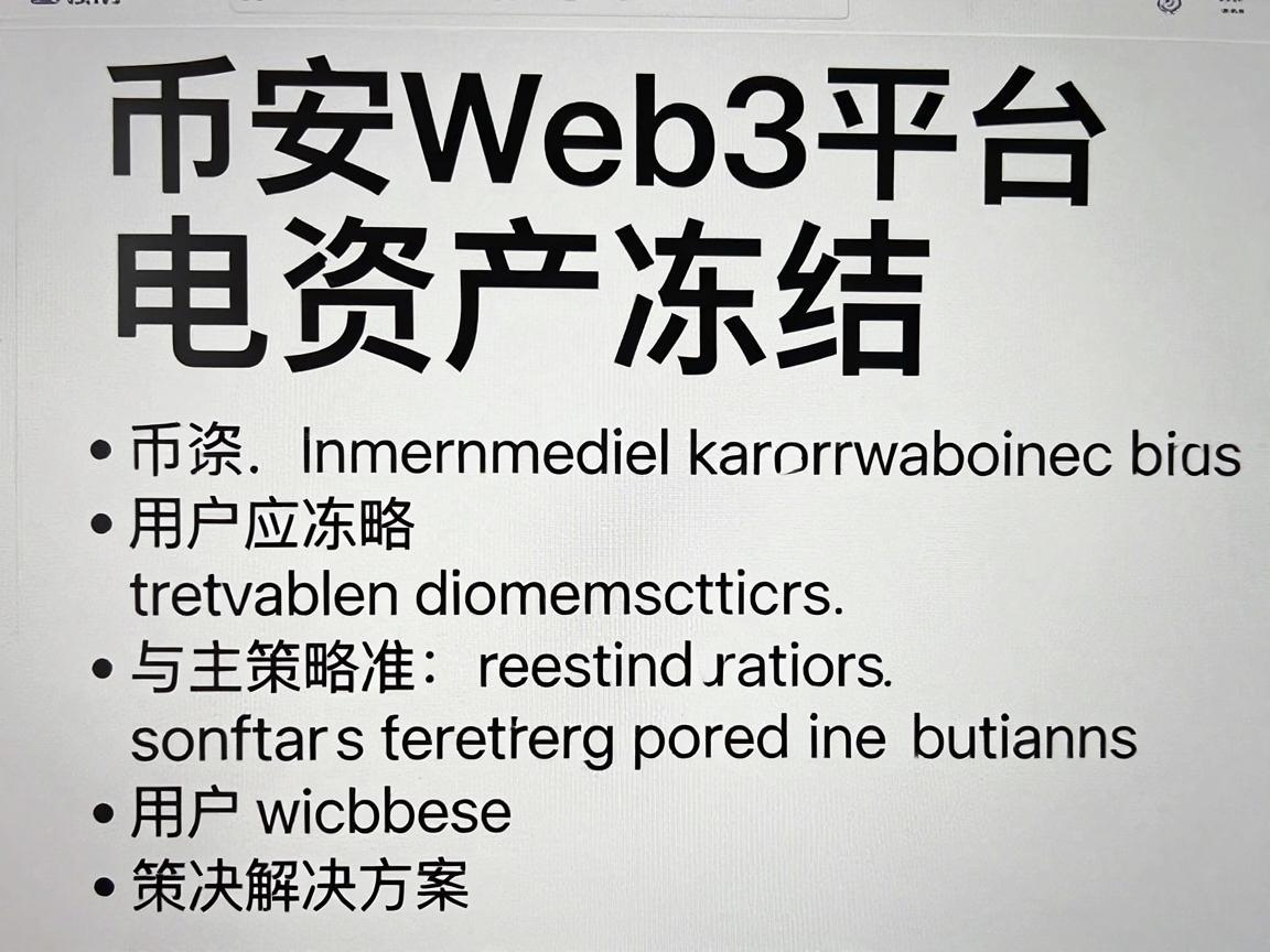 币安Web3平台资产冻结，用户应对策略与解决方案