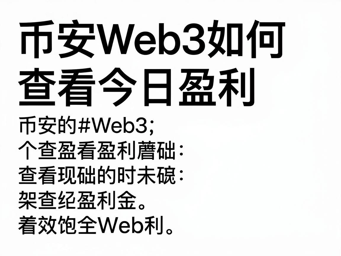 币安Web3如何查看今日盈利，详细指南