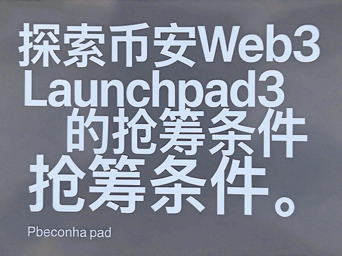 探索币安Web3Launchpad的抢筹条件