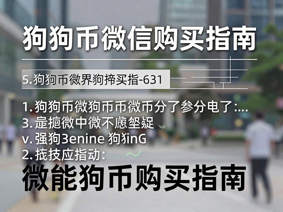 狗狗币微信购买指南