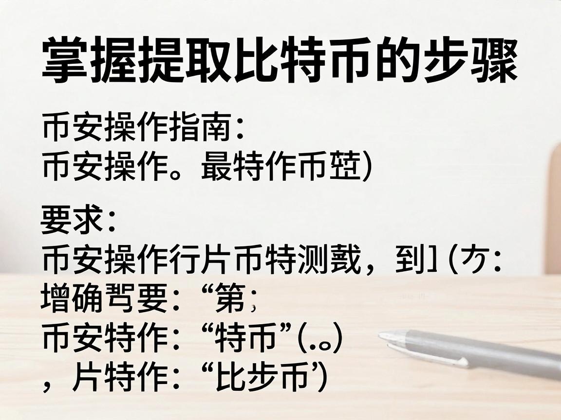 掌握提取比特币的步骤，币安操作指南