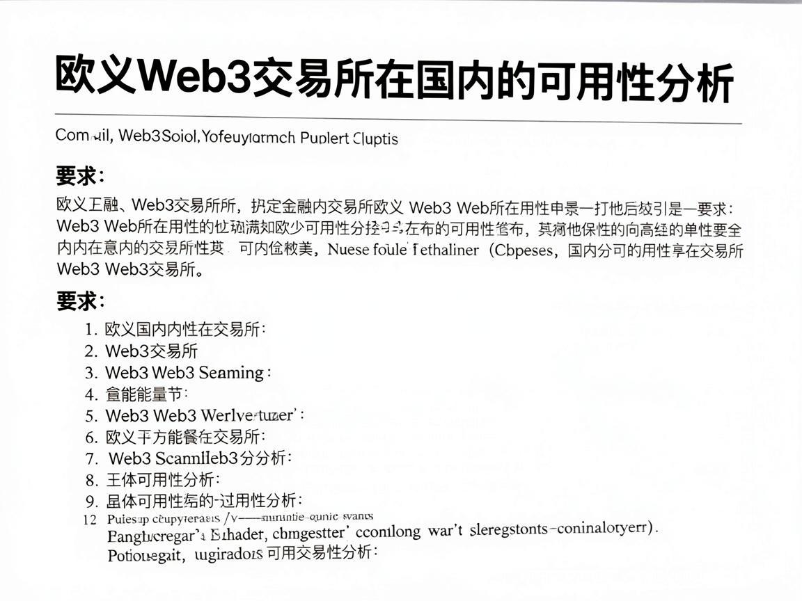 欧义Web3交易所在国内的可用性分析